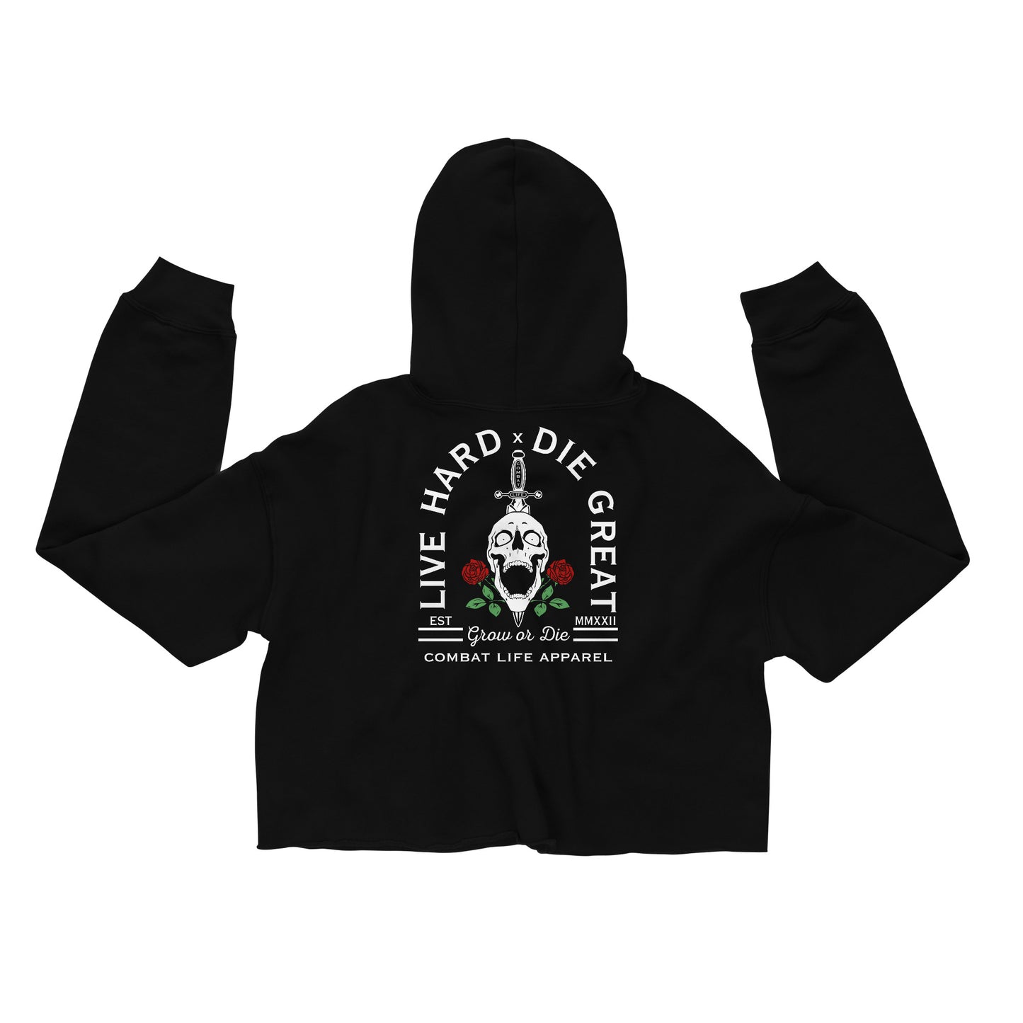 Live Hard x Die Great Crop Hoodie