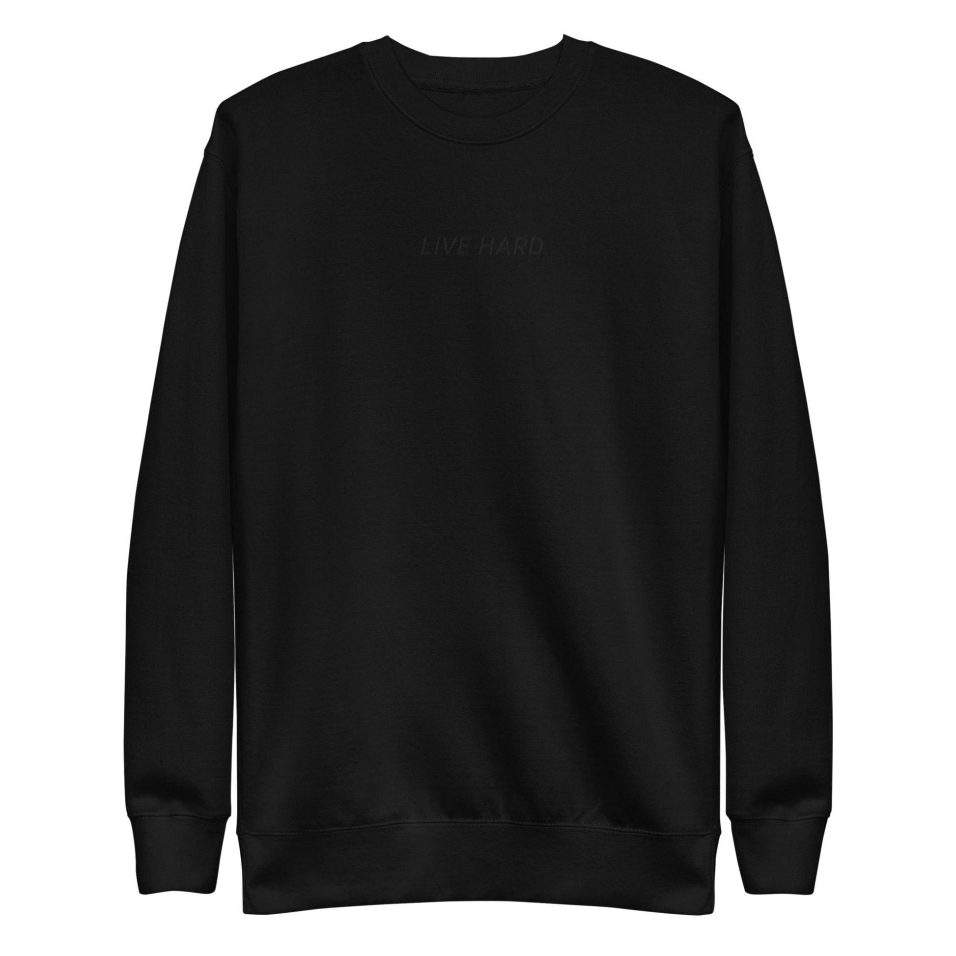 LIVE HARD embroidered crew - Combat Life Apparel