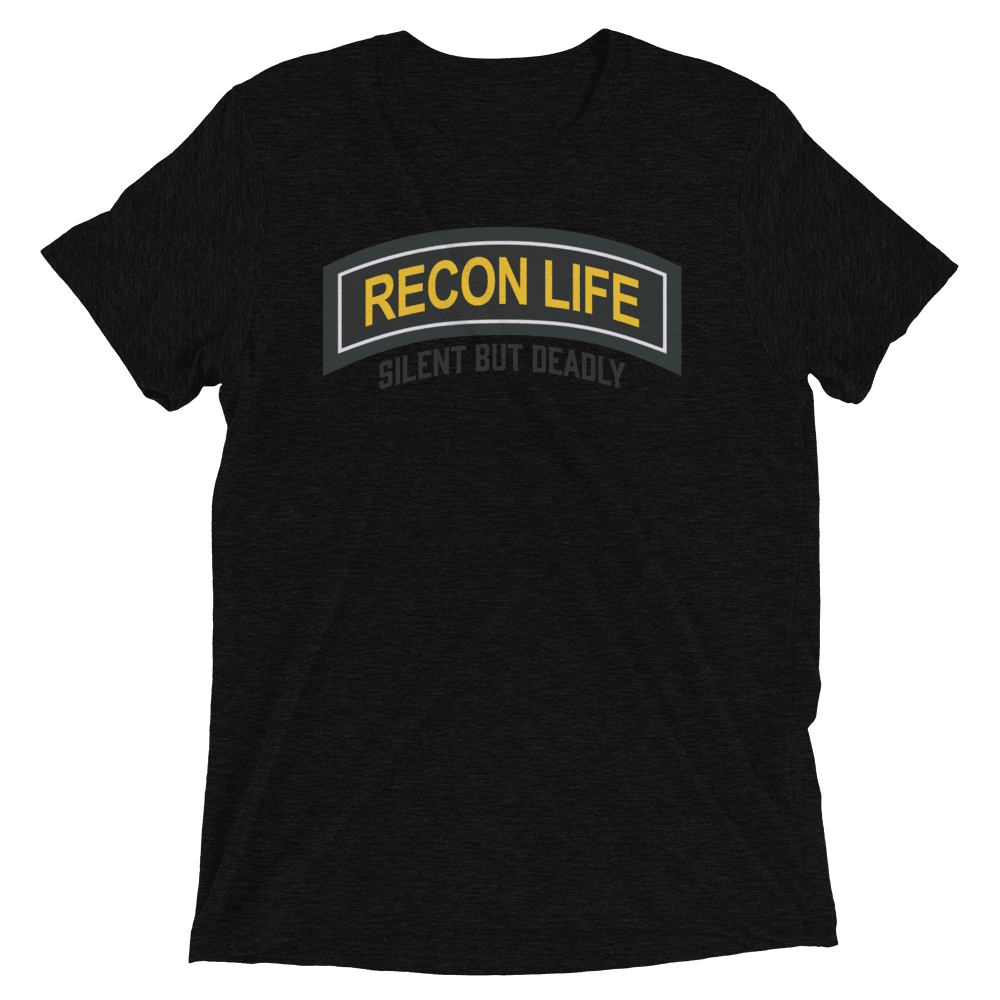 RECON LIFE // TRIBLEND TEE // BLACK - Combat Life